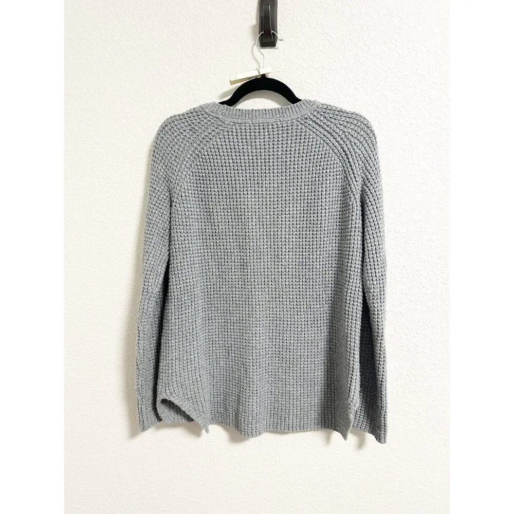 Marine Layer Womens Delaney Pullover Sweater Wool Blend Mid Heather Grey Small